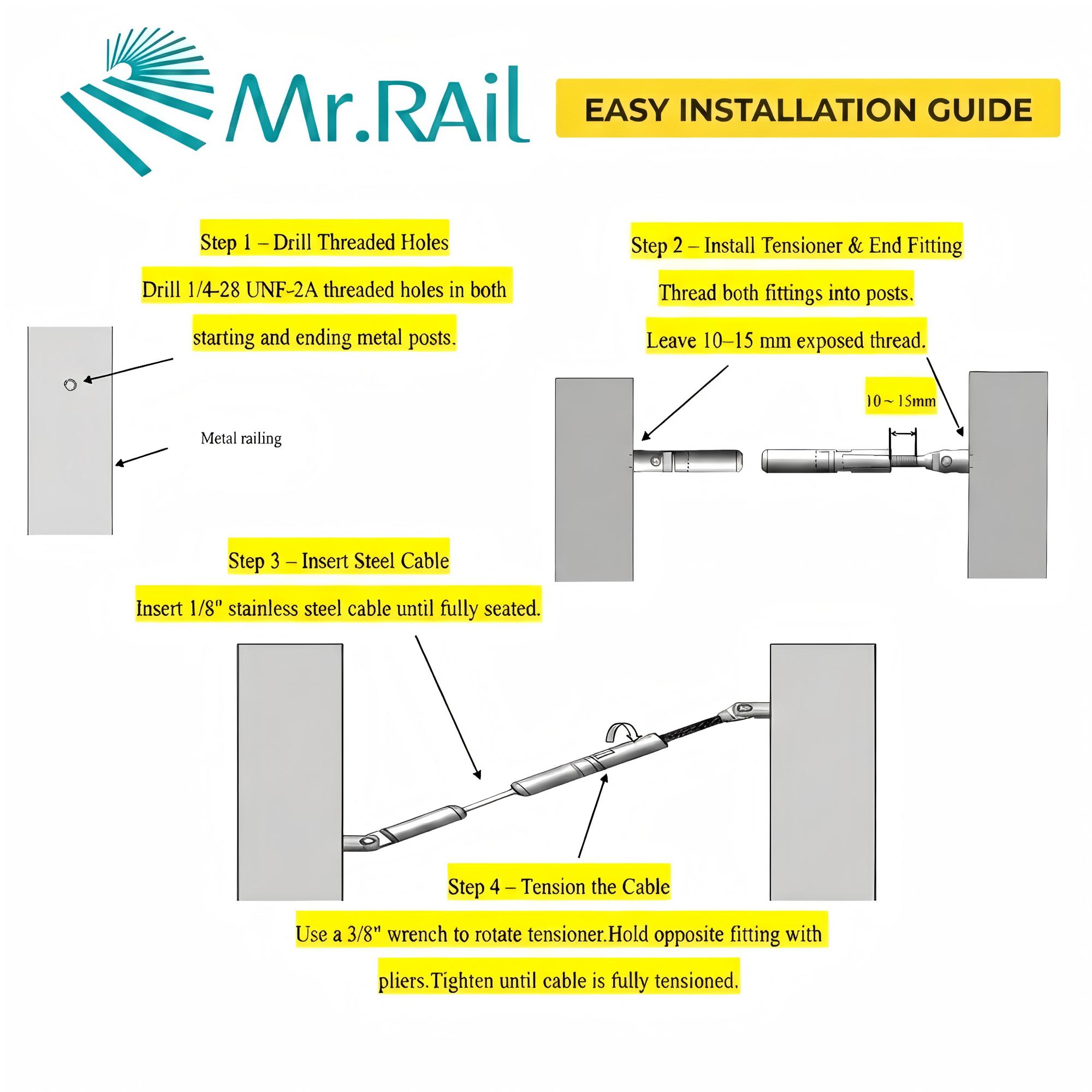 Clean Finished Look for Modern Metal Railings